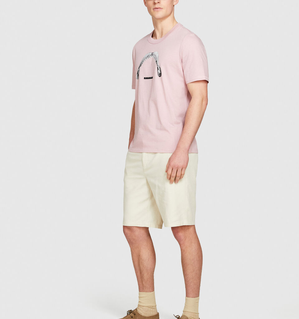 Relaxed fit t-shirt with print - men's short sleeve t-shirts - Pastel Pink | Sisley image number 2